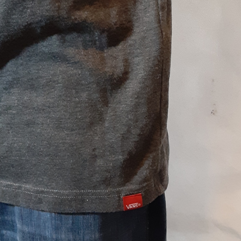NWT Vans Mens Large Gray Basic Tank Red Trim - Picture 3 of 6